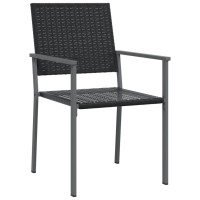 vidaXL Patio Chairs 4 pcs Black 21.3