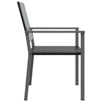 vidaXL Patio Chairs 4 pcs Black 21.3