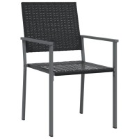 vidaXL Patio Chairs 6 pcs Black 21.3