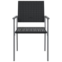 vidaXL Patio Chairs 6 pcs Black 21.3