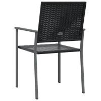 vidaXL Patio Chairs 6 pcs Black 21.3