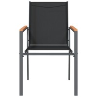 vidaXL Patio Chairs 6 pcs Black 21.7