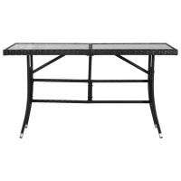 vidaXL Patio Table Black 55.1