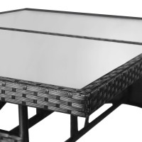 vidaXL Patio Table Black 55.1