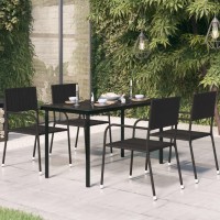 vidaXL Patio Dining Table Black 55.1