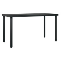 vidaXL Patio Dining Table Black 55.1