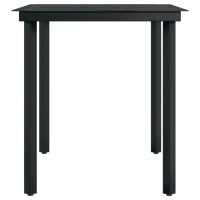 vidaXL Patio Dining Table Black 55.1