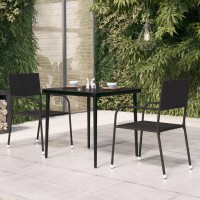 vidaXL Patio Dining Table Black 31.5