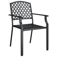 vidaXL 3 Piece Patio Dining Set Anthracite Steel