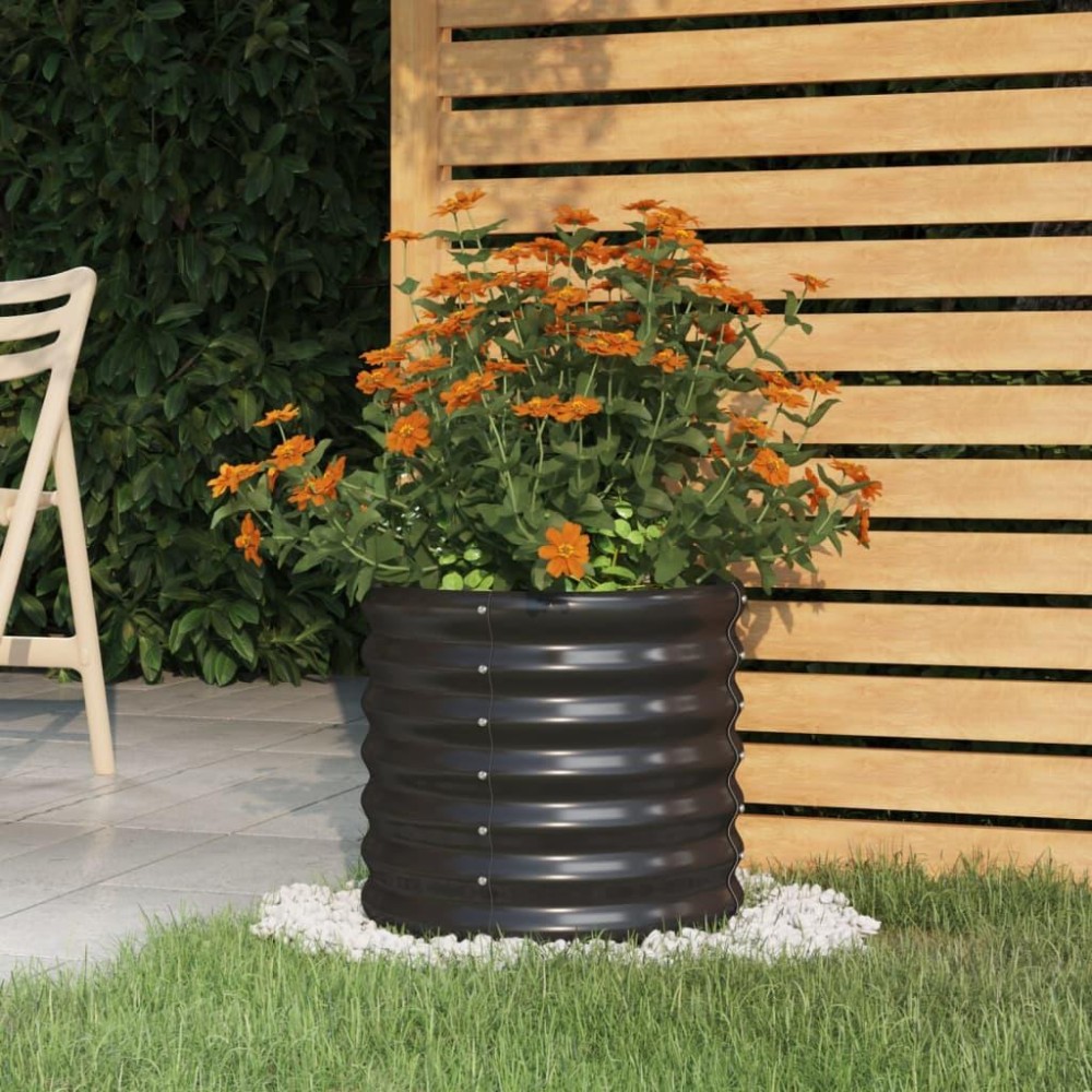 vidaXL Garden Planter Powder-coated Steel 15.7