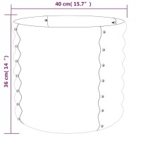 vidaXL Garden Planter Powder-coated Steel 15.7