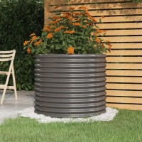 vidaXL Garden Planter Powder-coated Steel 31.5