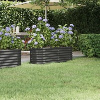 vidaXL Garden Raised Bed Powder-coated Steel 44.9