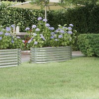 vidaXL Garden Raised Bed Powder-coated Steel 44.9