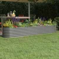 vidaXL Patio Raised Bed Powder-coated Steel 102.4