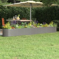 vidaXL Patio Raised Bed Powder-coated Steel 130.7