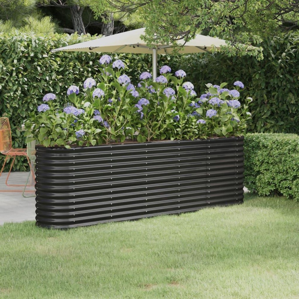 vidaXL Garden Raised Bed Powder-coated Steel 88.2