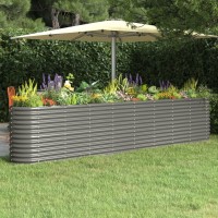 vidaXL Garden Raised Bed Powder-coated Steel 130.7