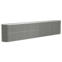 vidaXL Garden Raised Bed Powder-coated Steel 130.7