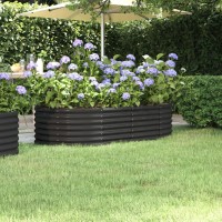 vidaXL Garden Raised Bed Powder-coated Steel 59.8