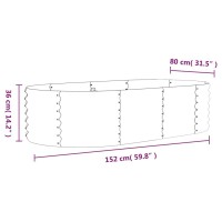 vidaXL Garden Raised Bed Powder-coated Steel 59.8