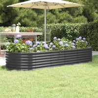 vidaXL Garden Raised Bed Powder-coated Steel 88.2