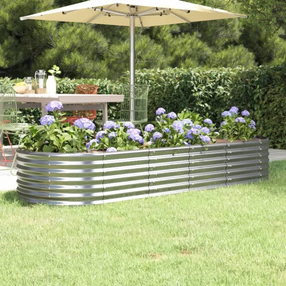 vidaXL Garden Raised Bed Powder-coated Steel 88.2