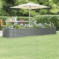 vidaXL Garden Raised Bed Powder-coated Steel 116.5