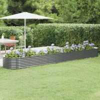 vidaXL Garden Raised Bed Powder-coated Steel 173.2