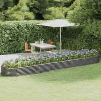 vidaXL Patio Raised Bed Powder-coated Steel 199.6