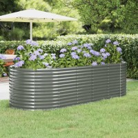 vidaXL Garden Raised Bed Powder-coated Steel 98