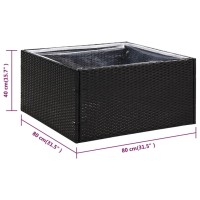 vidaXL Garden Planter Black 31.5