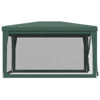 vidaXL Party Tent with 4 Mesh Sidewalls Green 9.8'x13.1' HDPE