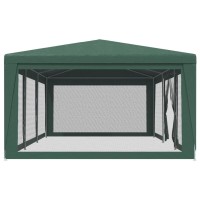 vidaXL Party Tent with 8 Mesh Sidewalls Green 29.5'x13.1' HDPE