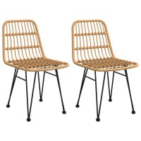 Vidaxl Patio Chairs 2 Pcs 18.9X24.4X33.1 Pe Rattan