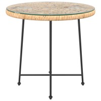 Vidaxl Dining Table 31.5Tempered Glass And Steel