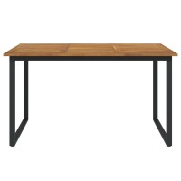 Vidaxl Patio Table With U-Shaped Legs 55.1X31.5X29.5 Solid Wood Acacia