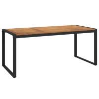 Vidaxl Patio Table With U-Shaped Legs 70.9X35.4X29.5 Solid Wood Acacia