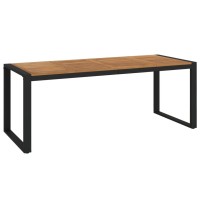 Vidaxl Patio Table With U-Shaped Legs 78.7X35.4X29.5 Solid Wood Acacia
