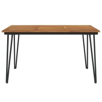 Vidaxl Patio Table With Hairpin Legs 55.1X31.5X29.5 Solid Wood Acacia