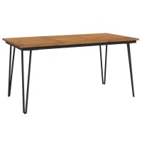 Vidaxl Patio Table With Hairpin Legs 63X31.5X29.5 Solid Wood Acacia