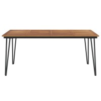 Vidaxl Patio Table With Hairpin Legs 70.9X35.4X29.5 Solid Wood Acacia