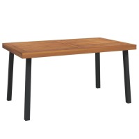 Vidaxl Patio Table 59.1X35.4X29.5 Solid Wood Acacia