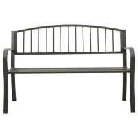 Vidaxl Patio Bench Gray 47.2 Steel