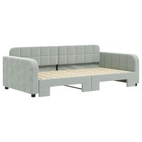 vidaXL Daybed with Trundle Light Gray 39.4