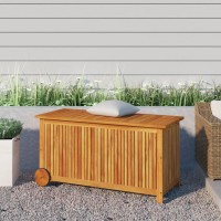 vidaXL Patio Storage Box with Wheels 44.5