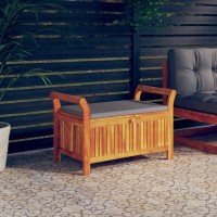 vidaXL Patio Storage Bench with Cushion 35.8