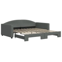 Vidaxl Daybed With Trundle Dark Gray 39.4X74.8 Fabric