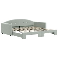 vidaXL Daybed with Trundle Light Gray 39.4