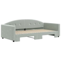 vidaXL Daybed with Trundle Light Gray 39.4